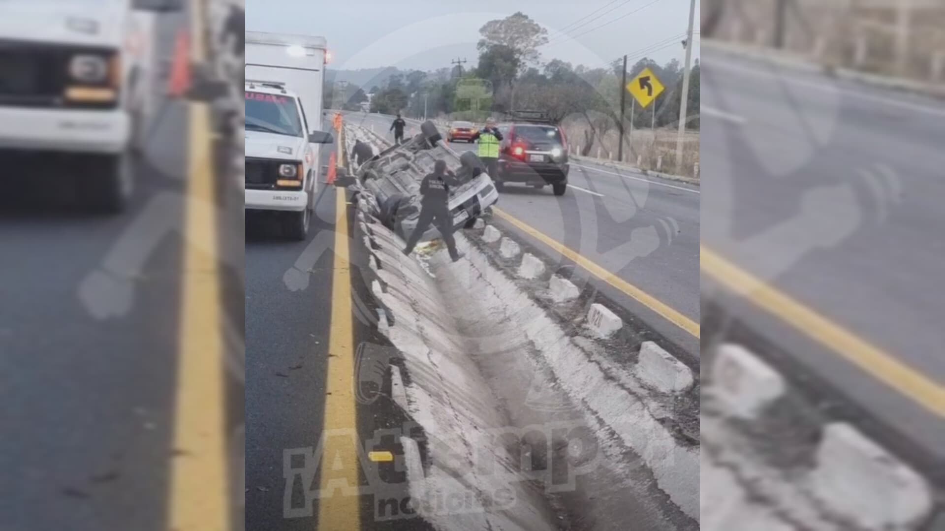 Accidente en la autopista Tlaxcala-Texmelucan deja cuatro muertos