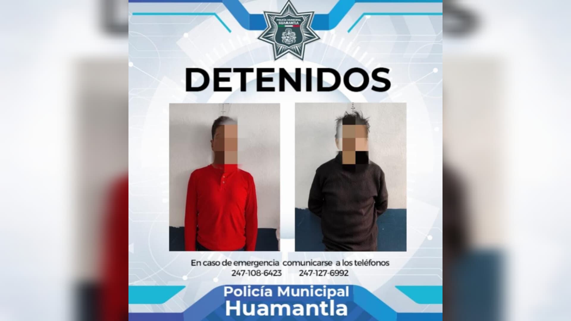 Detenidos por escándalo público en Huamantla