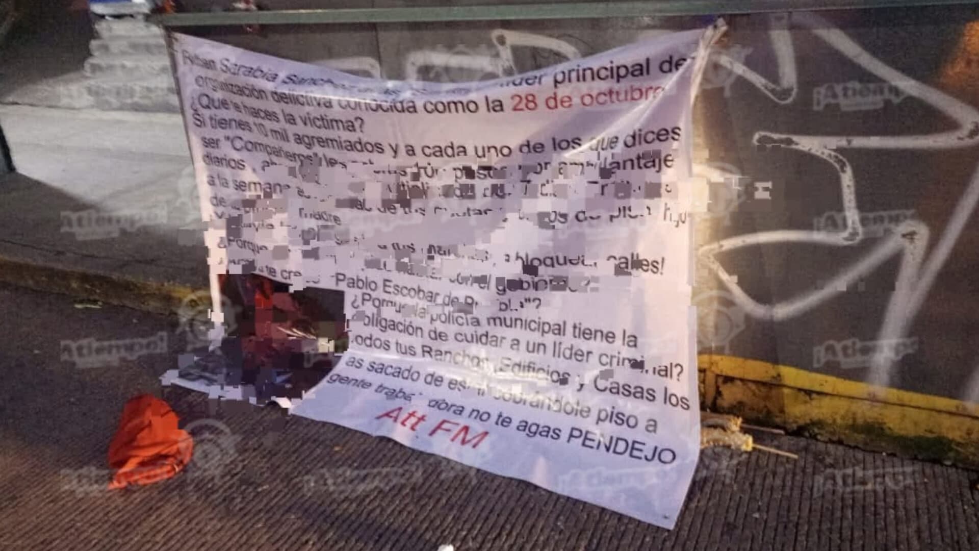 Niega SSC ‘protección’ a la 28 de Octubre, tras colocación de manta