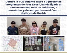 Cateo en el Centro de Puebla deja siete detenidos por diversos delitos