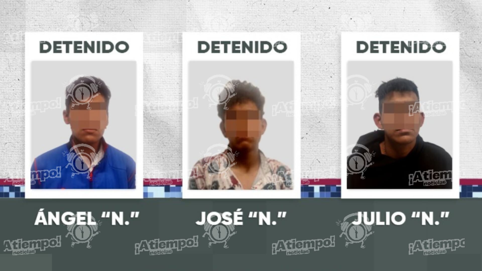 Detienen a tres hombres por presunto robo a negocio en colonia Humboldt