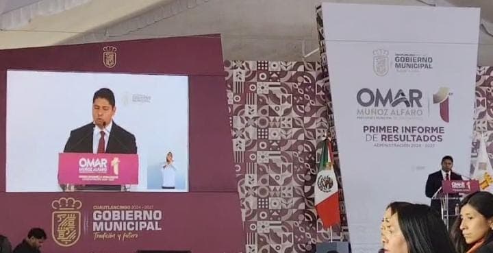 Omar Muñoz rinde su Primer Informe como alcalde de Cuautlancingo