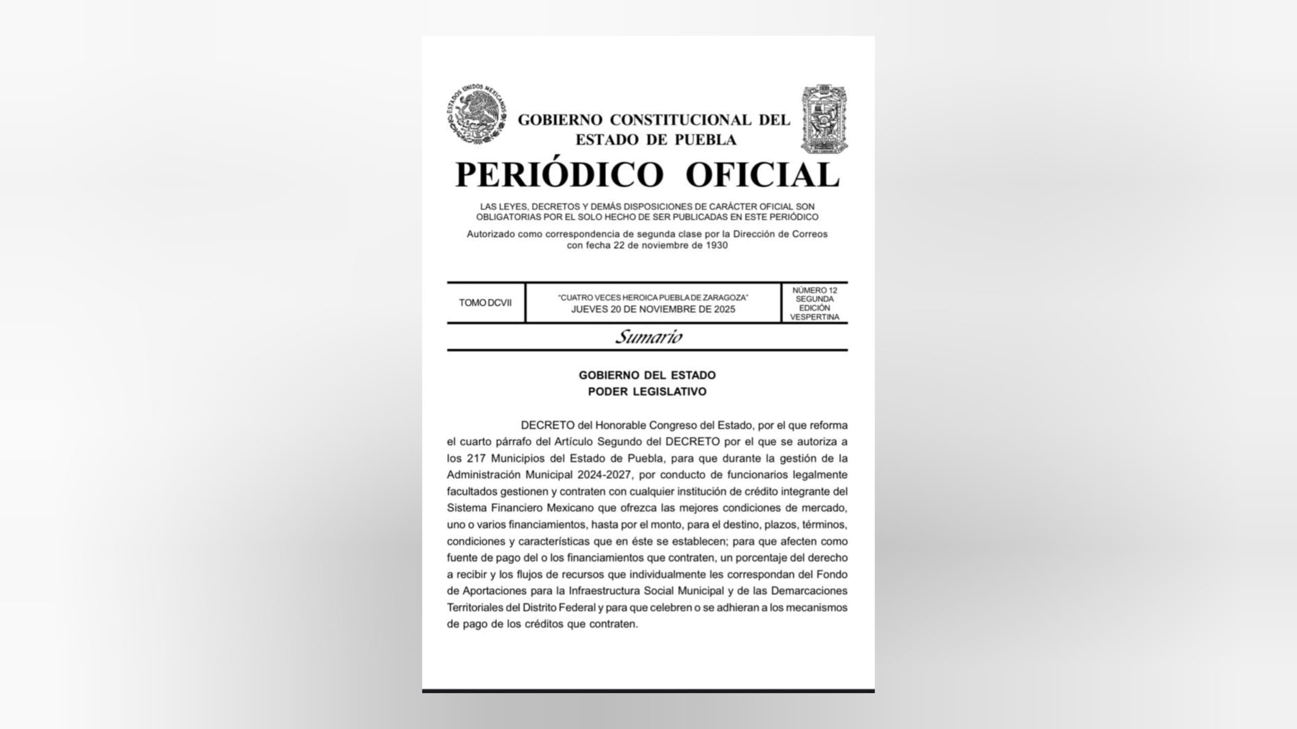 Municipios podrán solicitar crédito y pagarlo en 937 días, entra en vigor reforma