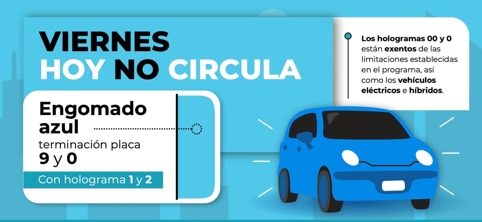 Restricciones vehiculares para este viernes en la ZMVM