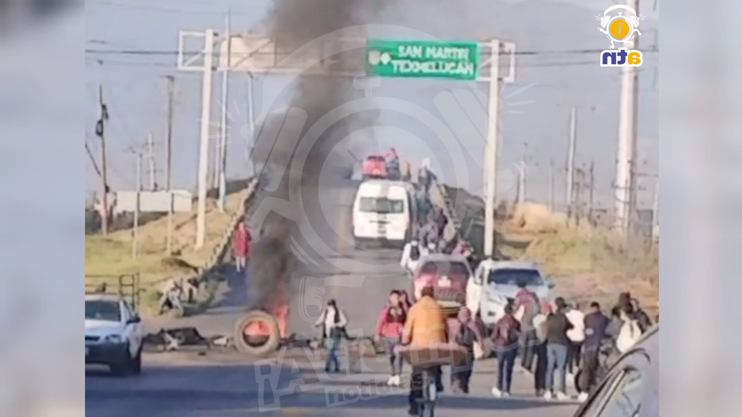 Bloqueo carretero en Villalta